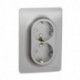 Розетка Schneider-Electric Unica New (16А, с з/к, алюминий) NU206730