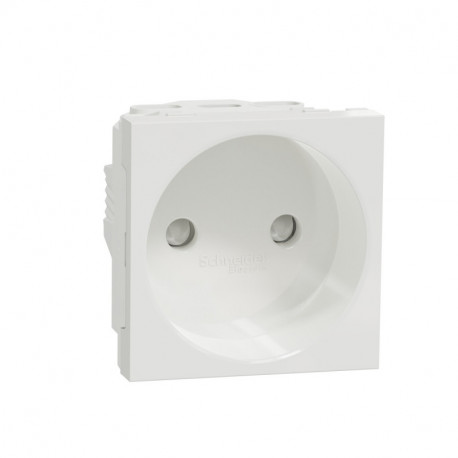 Розетка Schneider-Electric Unica New (16А, без з/к, 2-мод, белый) NU303318
