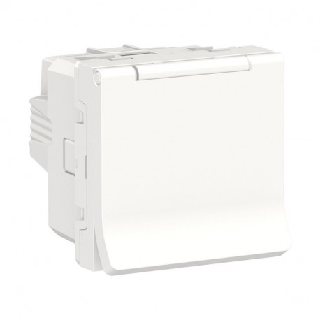 Розетка Schneider-Electric Unica New (16А, с з/к, 2-мод, белый) NU303718TA