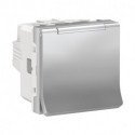 Розетка Schneider-Electric Unica New (16А, с з/к, алюминий) NU303730TA