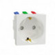 Розетка Schneider-Electric Unica New (16А, с з/к, 2-мод, белый) NU305718