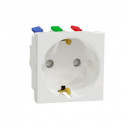Розетка Schneider-Electric Unica New (16А, с з/к, 2-мод, белый) NU305718