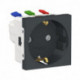 Розетка Schneider-Electric Unica New (16А, с з/к, 2-мод, антрацит) NU305754