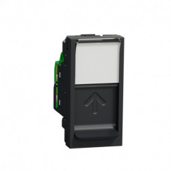 Розетка компьютерная Schneider-Electric Unica (RJ45, 1-мод, кат. 5е, UTP, антрацит) NU341054
