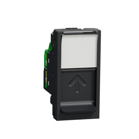 Розетка компьютерная Schneider-Electric Unica (RJ45, 1-мод, кат. 5е, UTP, антрацит) NU341054