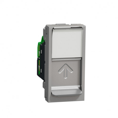 Розетка компьютерная Schneider-Electric Unica (RJ45, 1-мод, кат. 6е, UTP, алюминий) NU341430