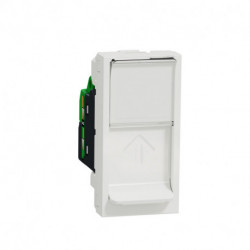 Розетка компьютерная Schneider-Electric Unica (RJ45, 1-мод, кат. 6е, UTP, белый) NU341418