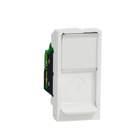 Розетка компьютерная Schneider-Electric Unica (RJ45, 1-мод, кат. 6е, UTP, белый) NU341418