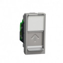 Розетка компьютерная Schneider-Electric Unica (RJ45, 1-мод, кат. 6е, UTP, алюминий) NU341430