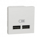 Розетка USB Schneider-Electric Unica New (USB, 2-мод, 2.1 А, белый) NU341418