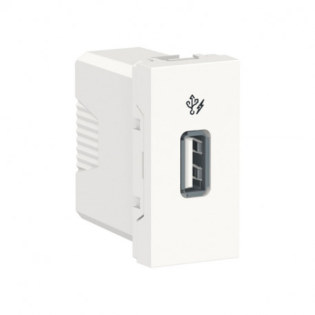 Розетка USB Schneider-Electric Unica New (1 USB тип A 5 В DC 1 A, белый) NU342818