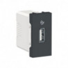 Розетка USB Schneider-Electric Unica New (1 USB тип A 5 В DC 1 A, антрацит) NU342854