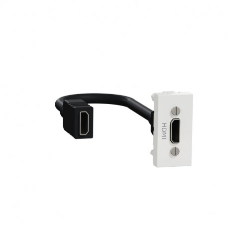 Розетка HDMI Schneider-Electric Unica New (HDMI, 1-мод, белый) NU343018