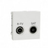 Розетка R-TV SAT Schneider-Electric Unica New (2-мод, R-TV SAT, белый) NU345418