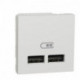 Розетка USB Schneider-Electric Unica New (USB, 2-мод, 2.1 А, белый) NU341418