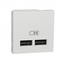 Розетка USB Schneider-Electric Unica New (USB, 2-мод, 2.1 А, белый) NU341418