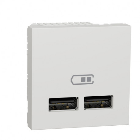 Розетка USB Schneider-Electric Unica New (USB, 2-мод, 2.1 А, белый) NU341418