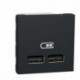Розетка USB Schneider-Electric Unica New (USB, 2-мод, 2.1 А, антрацит) NU341854
