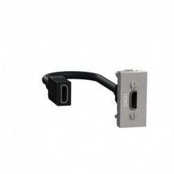 Розетка HDMI Schneider-Electric Unica New (HDMI, 1-мод, алюминий) NU343030