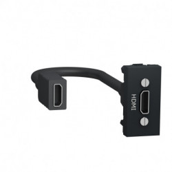 Розетка HDMI Schneider-Electric Unica New (HDMI, 1-мод, антрацит) NU343054