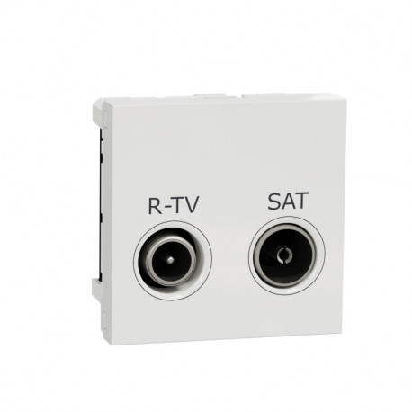 Розетка R-TV SAT Schneider-Electric Unica New (2-мод, R-TV SAT, белый) NU345418