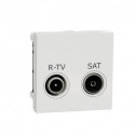 Розетка R-TV SAT Schneider-Electric Unica New (2-мод, R-TV SAT, белый) NU345418