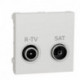 Розетка R-TV SAT Schneider-Electric Unica New (2-мод, R-TV SAT, белый) NU345518