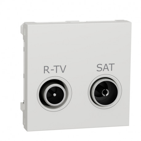 Розетка R-TV SAT Schneider-Electric Unica New (2-мод, R-TV SAT, белый) NU345518