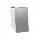 Выключатель 1-кл. кнопочный Schneider-Electric Unica New (1-мод, алюминий) NU310630