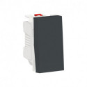 Выключатель 1-кл. кнопочный Schneider-Electric Unica New (1-мод, Антрацит) NU310654
