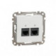 'Комп''ютерна розетка 2-а. RJ45 кат. 5е UTP SE Sedna Design SDD111452 білий'