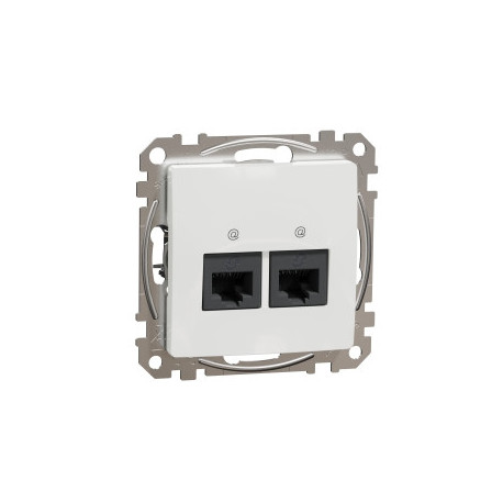 'Комп''ютерна розетка 2-а. RJ45 кат. 5е UTP SE Sedna Design SDD111452 білий'