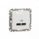 Розетка USB тип A+A 2,1A SE Sedna Design SDD111401 білий
