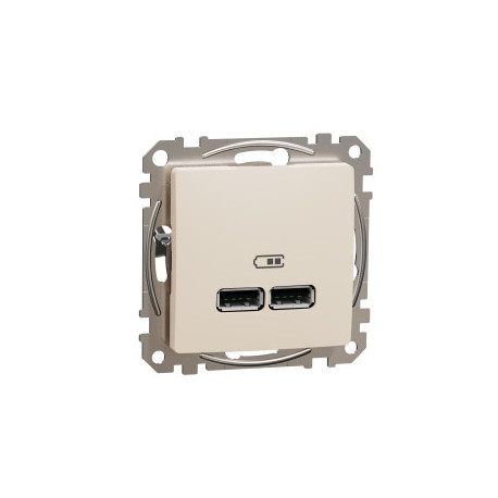 Розетка USB тип A+A 2,1A SE Sedna Design SDD112401 крем