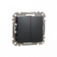Перемикач 2-кл. SE Sedna Design SDD114108 Чорний