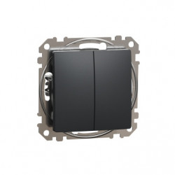 Перемикач 2-кл. SE Sedna Design SDD114108 Чорний