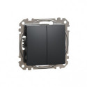 Перемикач 2-кл. SE Sedna Design SDD114108 Чорний