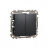 Перемикач 2-кл. SE Sedna Design SDD114108 Чорний
