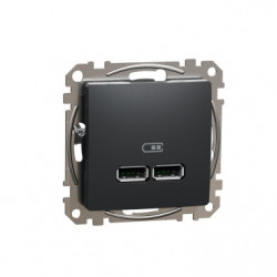 Розетка USB тип A+A 2,1A SE Sedna Design SDD114401 Чорний