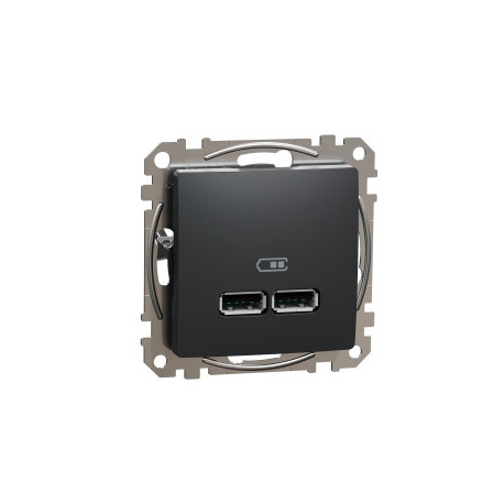 Розетка USB тип A+A 2,1A SE Sedna Design SDD114401 Чорний