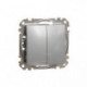 Перемикач 2-кл. SE Sedna Design SDD113108 Алюміній