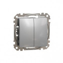 Перемикач 2-кл. SE Sedna Design SDD113108 Алюміній