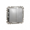 Перемикач 2-кл. SE Sedna Design SDD113108 Алюміній