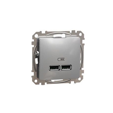 Розетка USB тип A+A 2,1A SE Sedna Design SDD113401 Алюміній