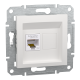 Розетка RJ45, тип UTP, категорія 5E, білий, Asfora, без рамки EPH4370121