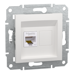 Розетка RJ45, тип UTP, категорія 5E, білий, Asfora, без рамки EPH4370121