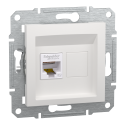 Розетка RJ45, тип UTP, категорія 5E, білий, Asfora, без рамки EPH4370121
